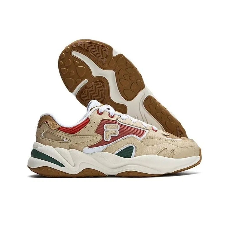 FILA FUSION Flash Cushioning Anti-Slip And Wear-Resistant Low-Top Running Shoes Women's Wheat Bran-1