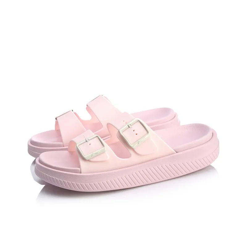LiNing Clap Slip Resistant Slide Slippers Women's Pink-2