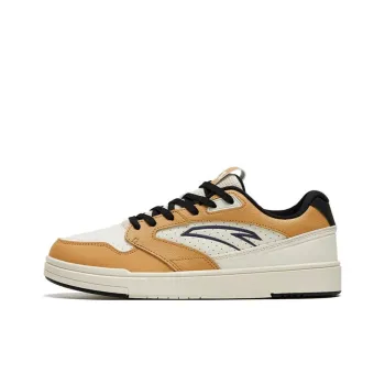 Anta Street Naughty Anti Slip And Wear Resistant Lightweight Low Top Skateboard Shoes White Yellow