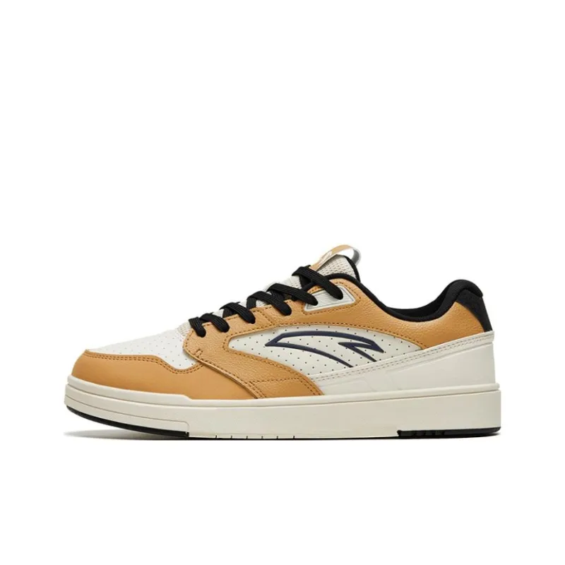 Anta Street Naughty Anti Slip And Wear Resistant Lightweight Low Top Skateboard Shoes White Yellow-0