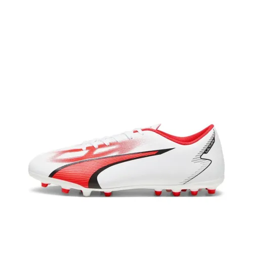 PUMA Ultra Play Soccer Shoes Men Low-Top White/Black/Fire Red