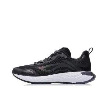 LiNing Durable Breathable Low Top Sprint Running Shoes Men's Black