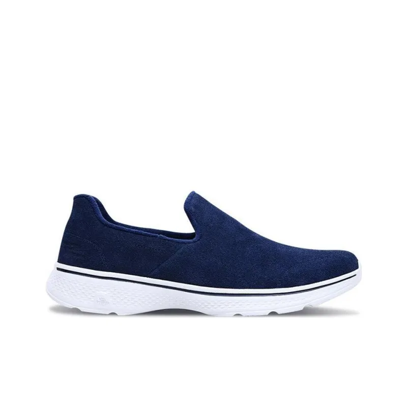 Skechers Go Walk 4 Abrasion Resistant Breathable Low Top Casual Shoes Men's Blue White-1