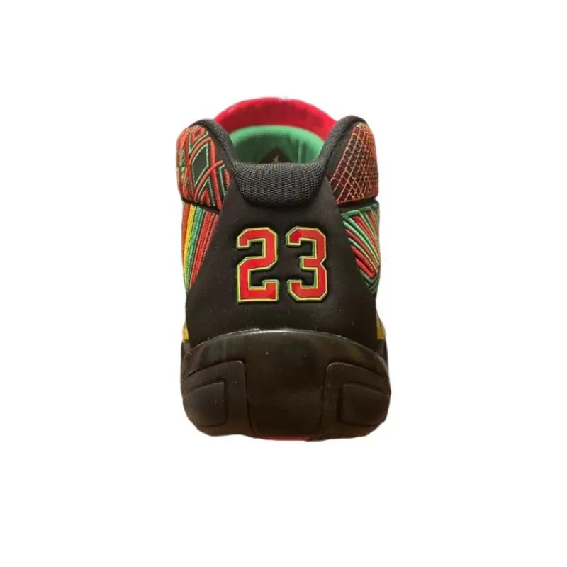 Jordan Air Jordan 38 'Quai 54' Cushioning Mid-Top Basketball Shoes Men's Black Red Green-2