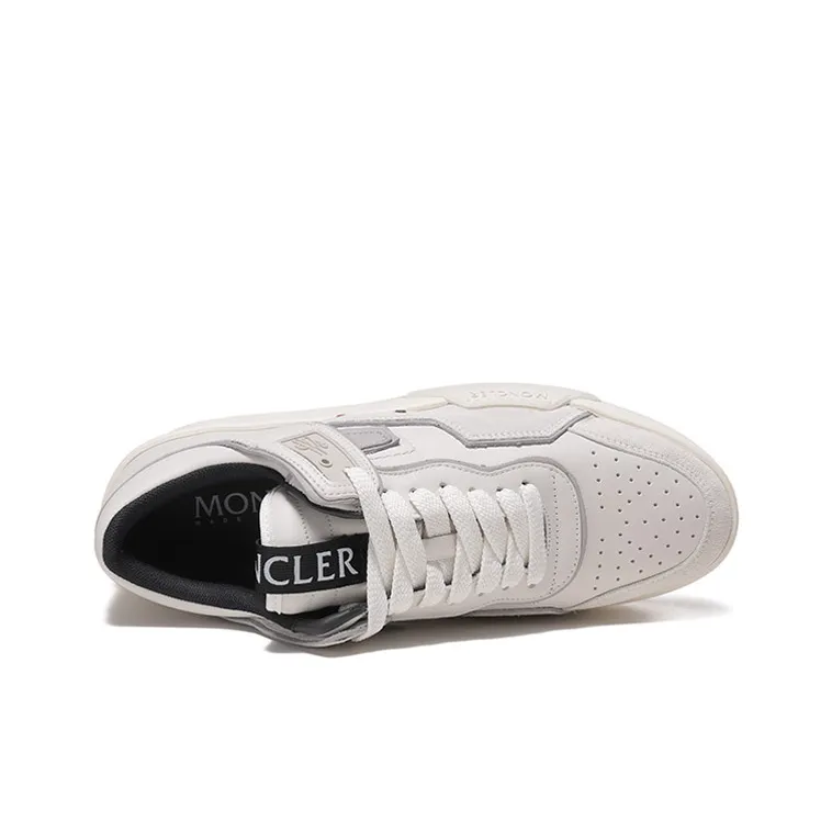 Moncler Promy Low Top Stylish Skateboarding Shoes Men's White-4