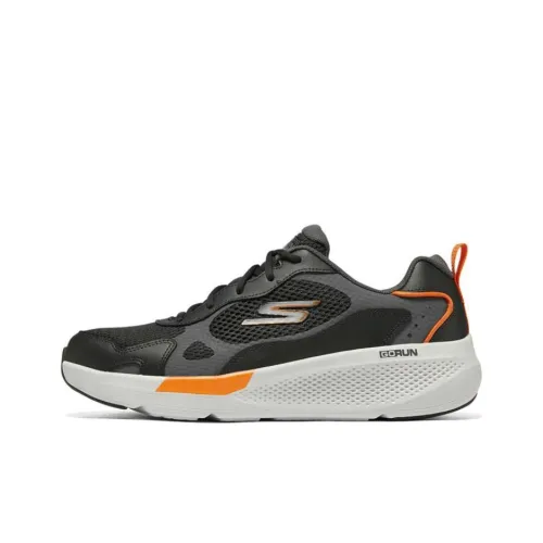 Skechers GO RUN Elevate Running Shoes Men Low Top Black/Orange