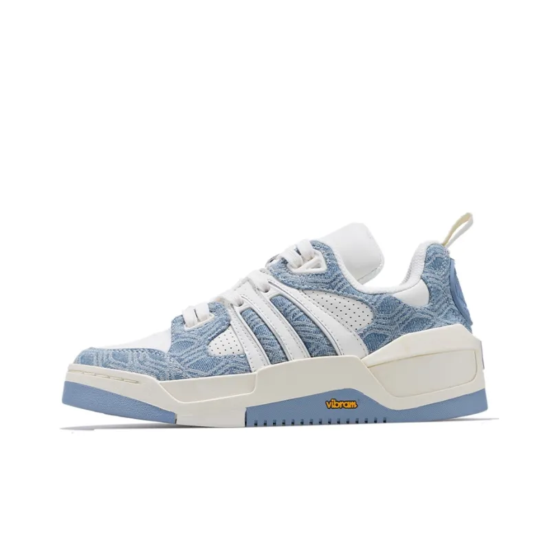 Palladium Skate Puzzle Shoe Collection Anti Slip Wear Resistant Low Top Skateboard Shoes Women's Blue White-0