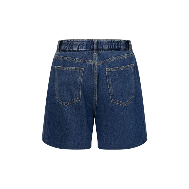 URBAN REVIVO Denim Shorts Women's Royal Blue-1