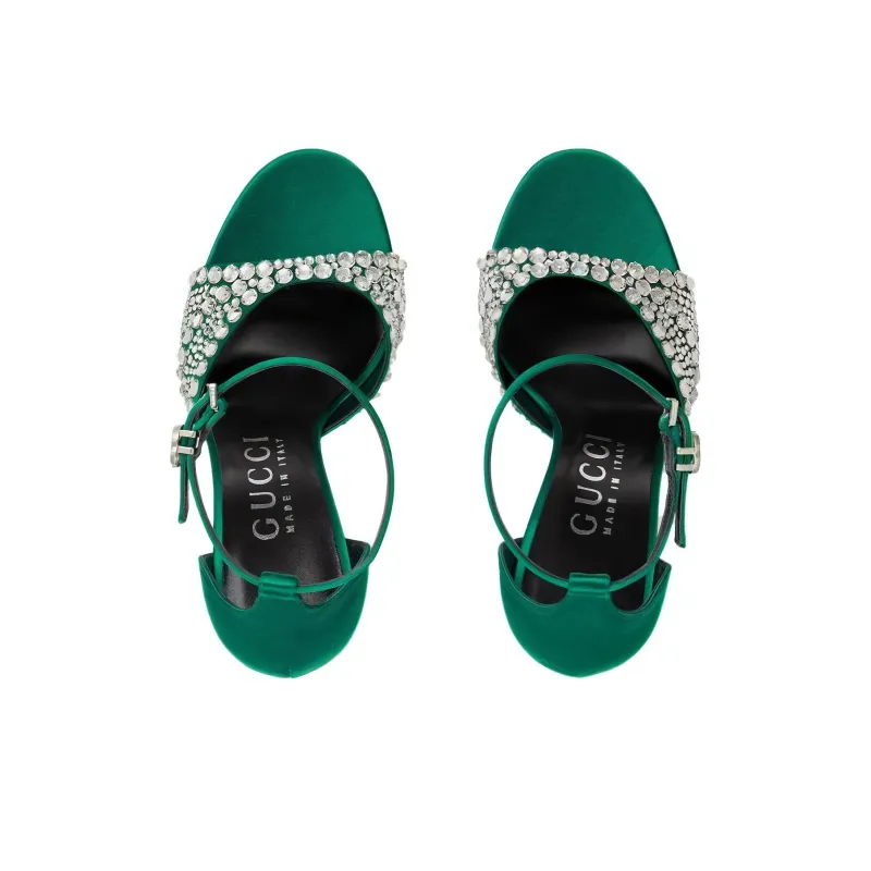 GUCCI 100mm Crystal-embellished Sandals-1