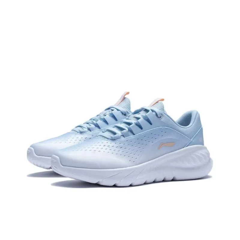 LiNing EazGo Easy To Fit Durable Breathable Low Top Running Shoes Women's Blue White-2