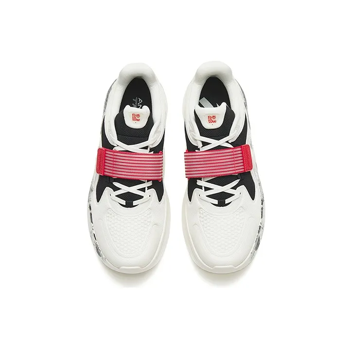Anta Variety Training Collection Stable As A Mountain Pro Low Top Training Shoes White Black Red-2