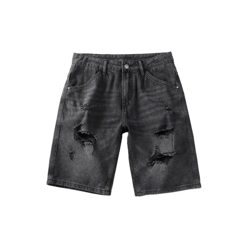 GTRG Denim Shorts Unisex Black