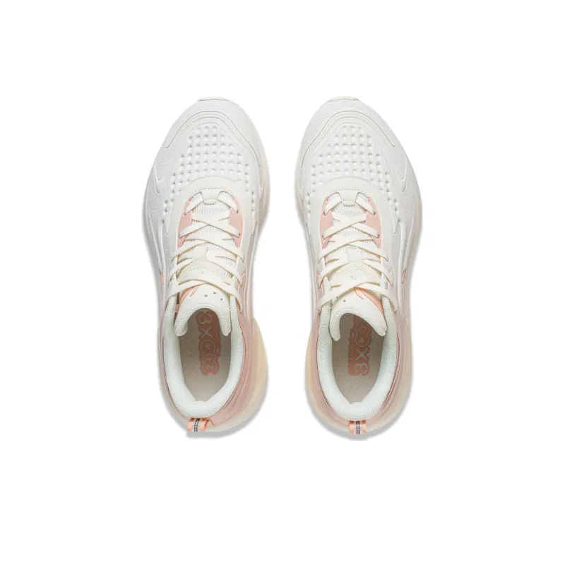 LiNing EazGo Cushioning Wear Resistant Low Top Running Shoes Women's White Pink-3