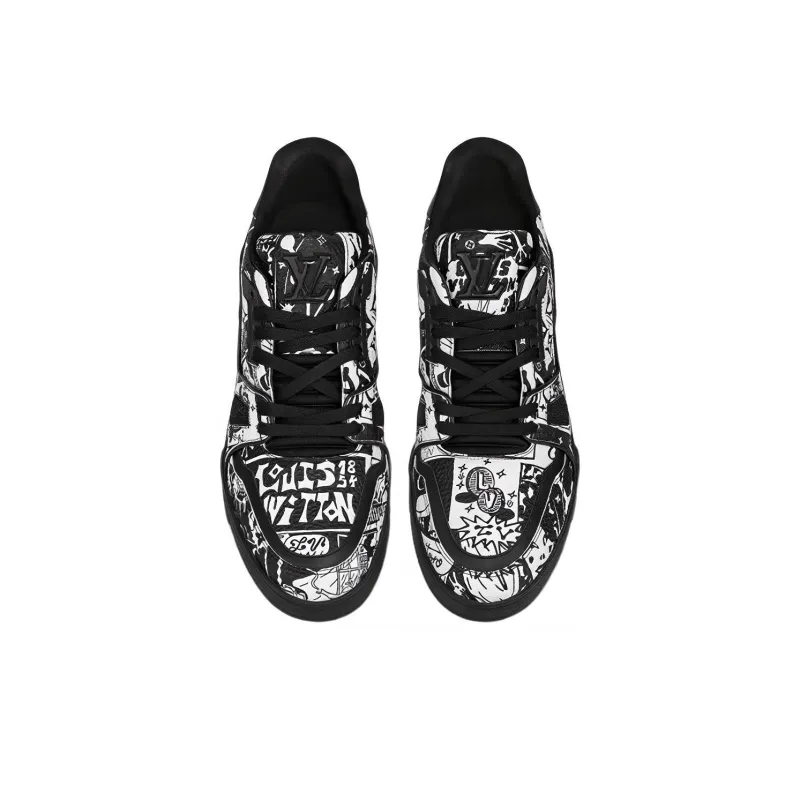 LOUIS VUITTON Lv Trainer Sneakers 'Comic Black White'-1