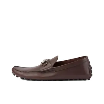 GUCCI Horsebit deatil Leather Loafers