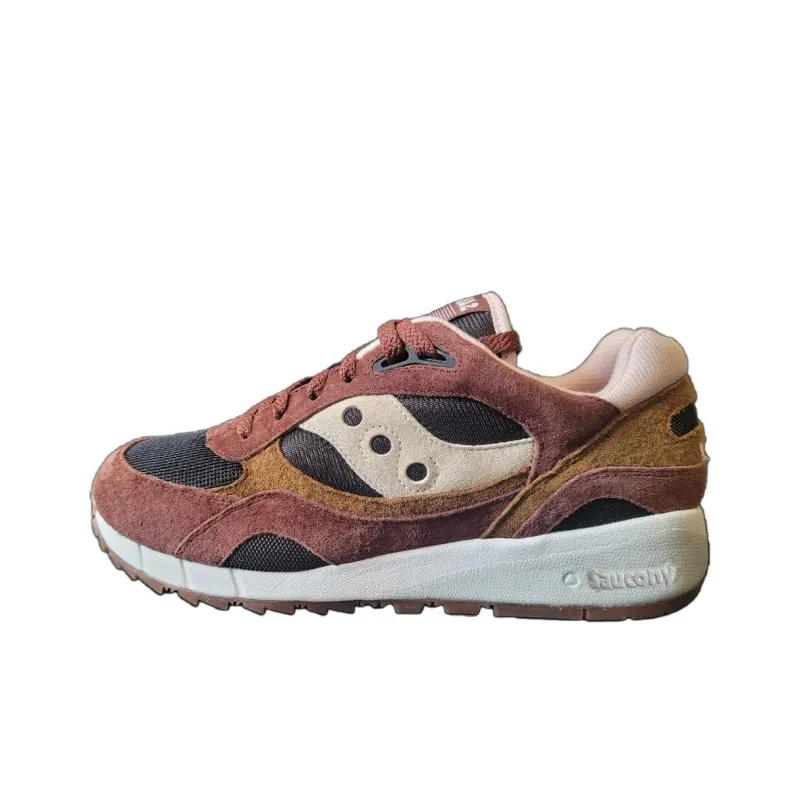 Saucony Shadow 6000 Anti Slip Wear Resistant Low Top Casual Shoes Men's Brown-0