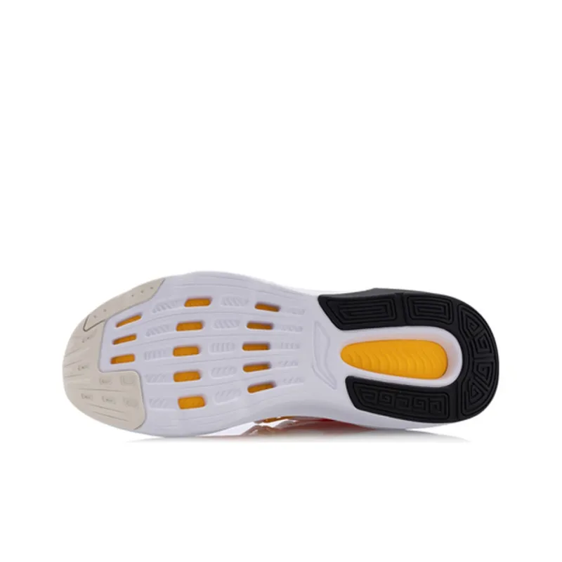 LiNing Fire Cushioning Rebound Low Top Casual Shoes Men's White Red Yellow-4