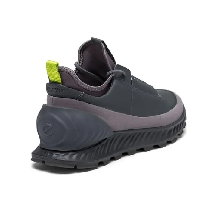 Ecco Breakthrough Slip Resistant Low Top Casual Shoes Men's Rock Purple Gray-1