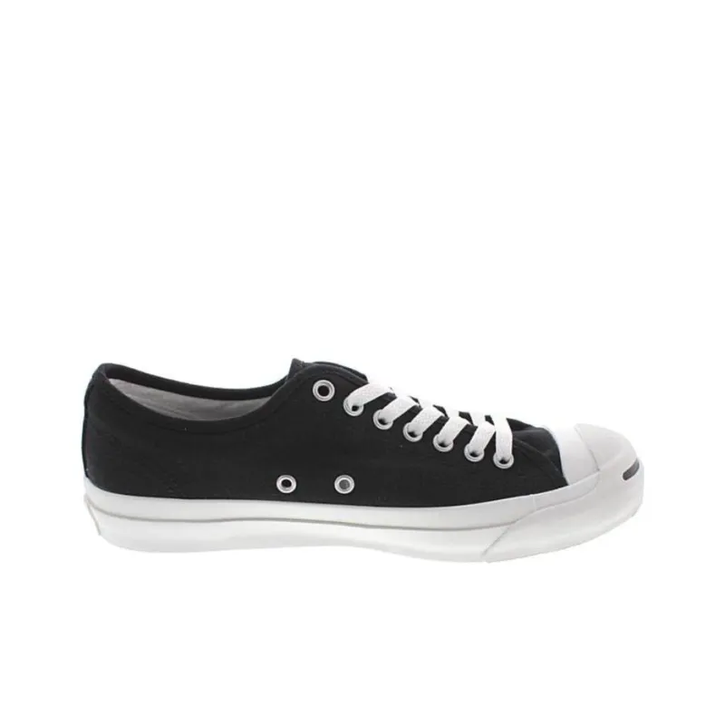 Converse Jack Purcell Laugh Anti Slip Wear Resistant Low Top Canvas Shoes Women's Black White-1