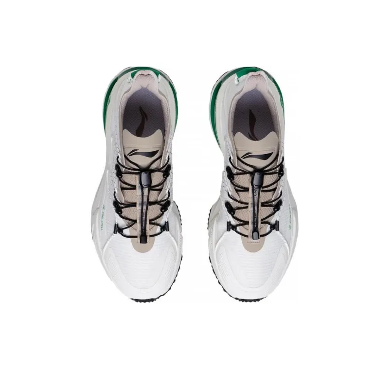 LiNing Yijie Durable Breathable Low Top Running Shoes Men's White Umber-3