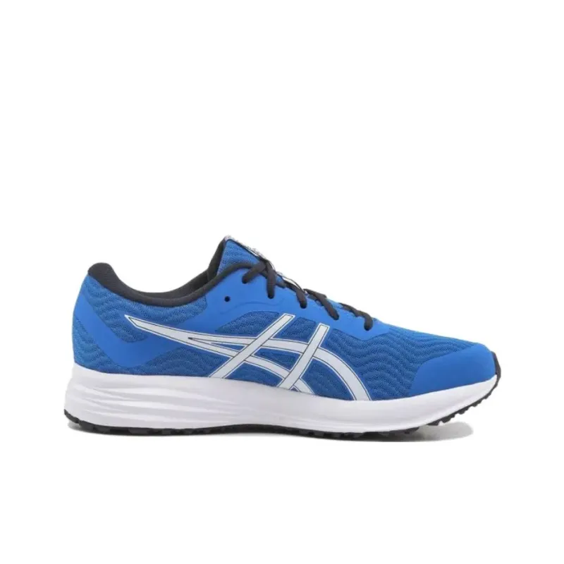 Asics Patriot 12 Wear-Resistant Breathable Slip-Resistant Low-Top Running Shoes Blue White-1