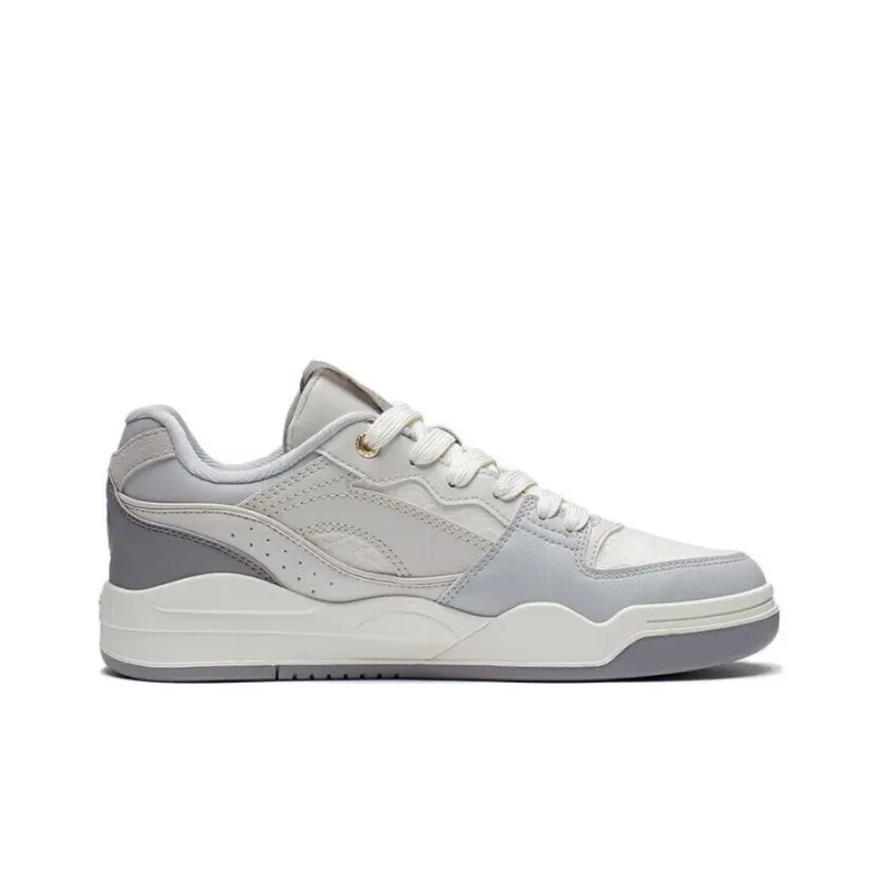 LiNing Yuebai Abrasion Resistant Breathable Low Top Skateboard Shoes Women's Gray-1