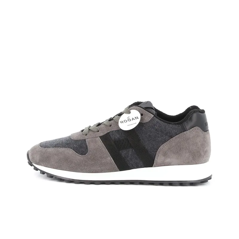 HOGAN H383 Abrasion Resistant Low Top Casual Shoes Men's Gray-0