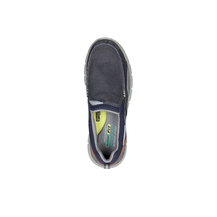 Skechers Del Retto Tucano Cushioned Slip-Resistant Abrasion-Resistant Breathable Low-Top Casual Shoes Men's Marine Blue-3
