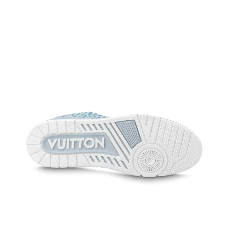LOUIS VUITTON Lv Trainer Sneakers 'Blue Stripes With Monogram'-4