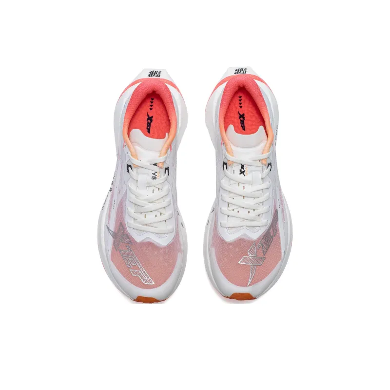 XTEP 160X 2.0 Pro Cushioning Anti Slip And Wear Resistant Low Top Marathon Running Shoes Women's White Red-3