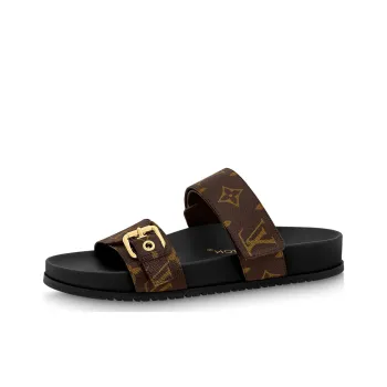 LOUIS VUITTON Bom Dia Flat Mules Women's