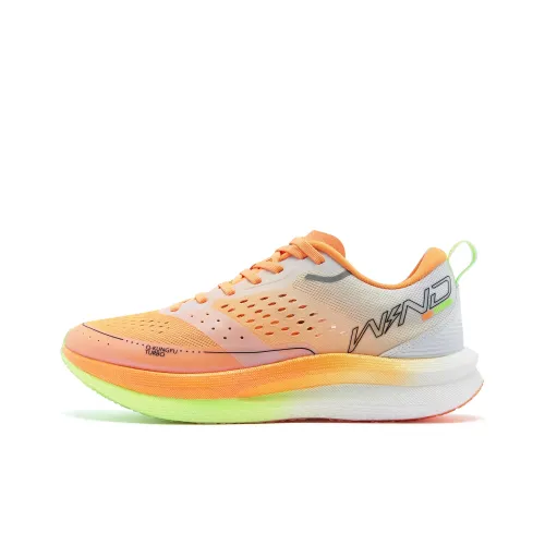 QIAODAN Strong Winds SE Running Shoes Women's Low-Top Orange/Green