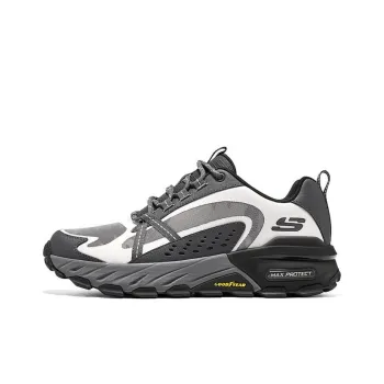Skechers Max Protect Wear-resistant And Waterproof Low-Top Trekking Shoes Men's White Black