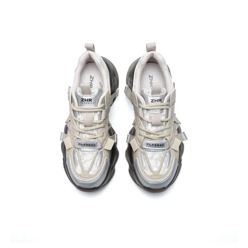 DEFINE CHOICE Cushioning Slip Resistant Height Increasing Low Top Chunky Sneakers Women's-2
