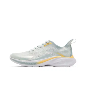 QIAODAN Light Speed 2.0Plus Cushioning Breathable Low Top Sprint Running Shoes Men's Light Transparent Green