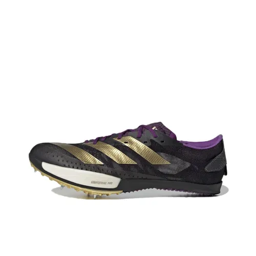 Adidas Adizero Ambition Running Shoes Unisex Low-Top Black/Purple/Gold