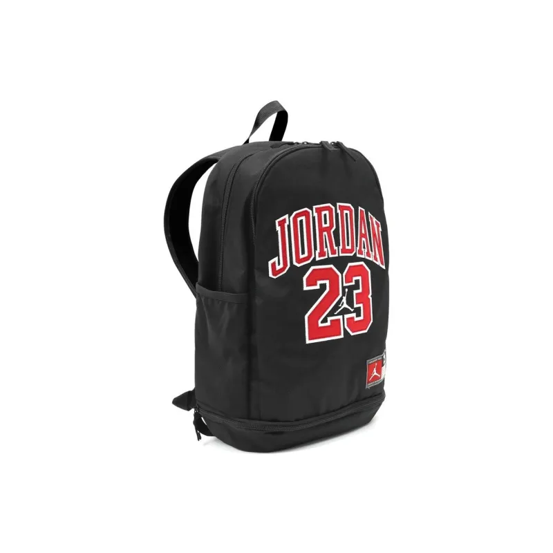 Jordan Polyester Backpack Medium Size Unisex Black & Red-3