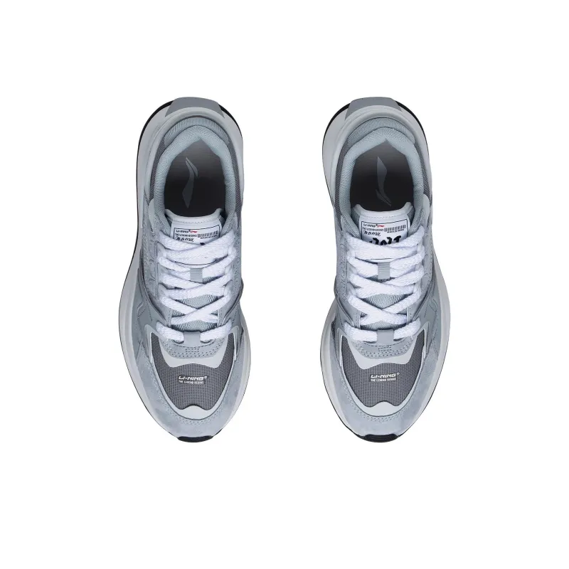 LiNing 001 Innocence V2 Innocent V2 Durable Breathable Low-Top Sports Casual Shoes Gray White-3