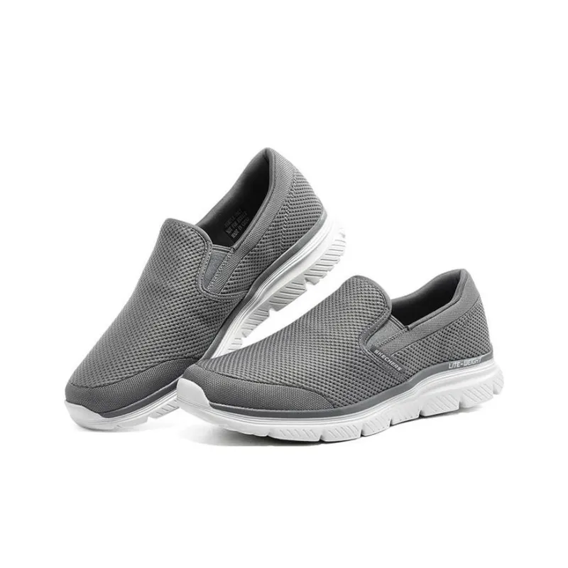 Skechers BURNS 2.0 Breathable Balanced Lightweight Low Top Casual Shoes Men's Charcoal Gray-2