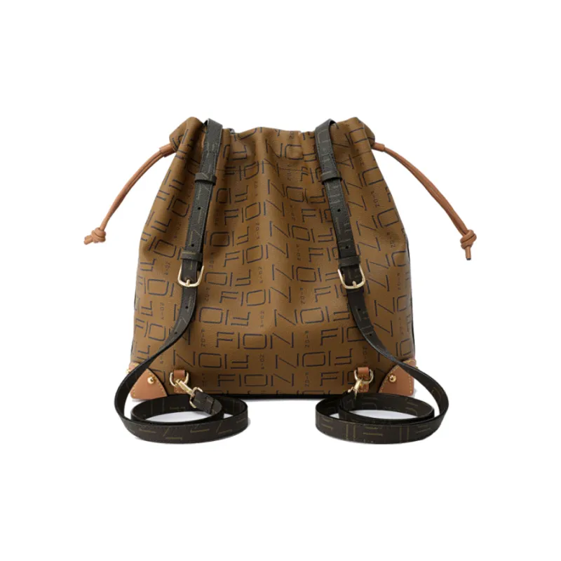 FION Coated Canvas Crossbody Bag Shoulder Bag Handbags Regular Women's Camel/Beige-4