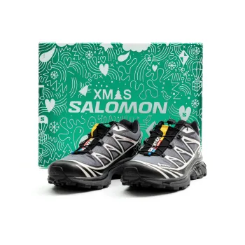 SALOMON XT 6 Cushioned Anti Slip Wear Resistant And Water Resistant Low Top Running Shoes Unisex Black