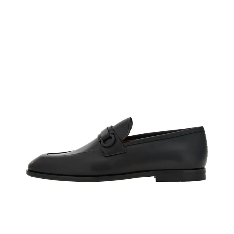 FERRAGAMO Gancini-buckle Leather Loafers-0