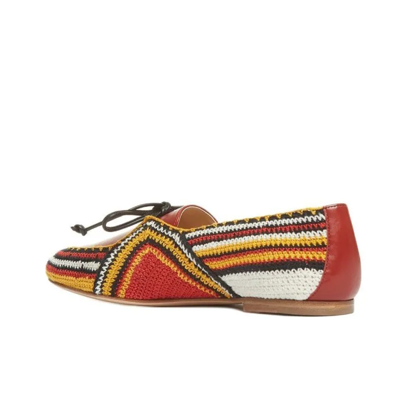 GABRIELA HEARST Rust Multi Loafers Women's Red-3
