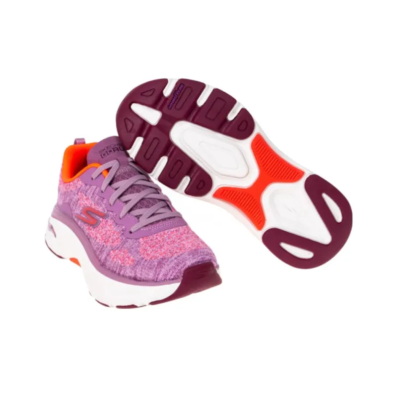 Skechers Max Cushioning Arch Fit Durable Breathable Low-Top Running Shoes Women's Pink Purple-4