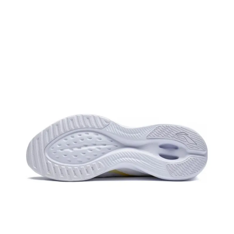 LiNing Stamp Cloud Durable Breathable Low Top Running Shoes White Green-4