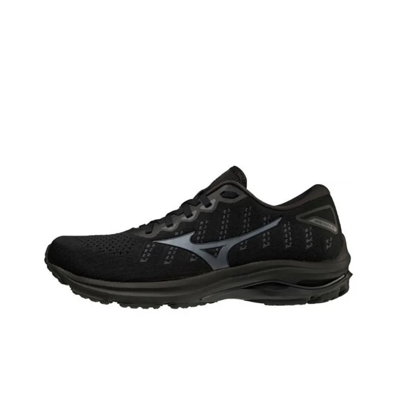 Mizuno Wave Rider 25 Waveknit 'Black Dark Grey'-0