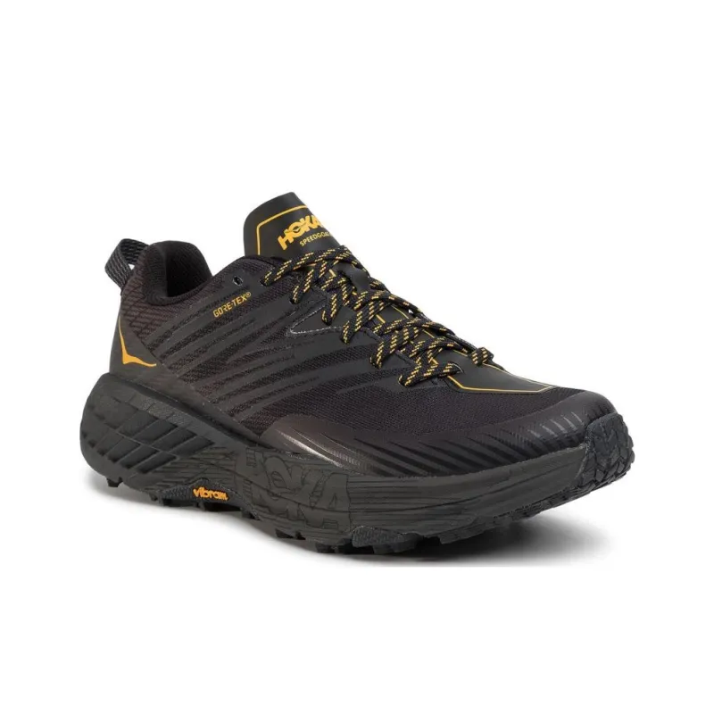 HOKA ONE ONE Speedgoat 4 Gore Tex Black Yellow-2