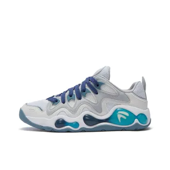 FILA FUSION VERTICAL Cushioning Breathable Low Top Basketball Shoes Men's White Fragrant Snow