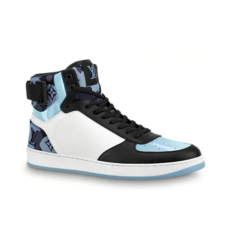 LOUIS VUITTON Rivoli High Top Stylish Skateboarding Shoes Men's Black-1