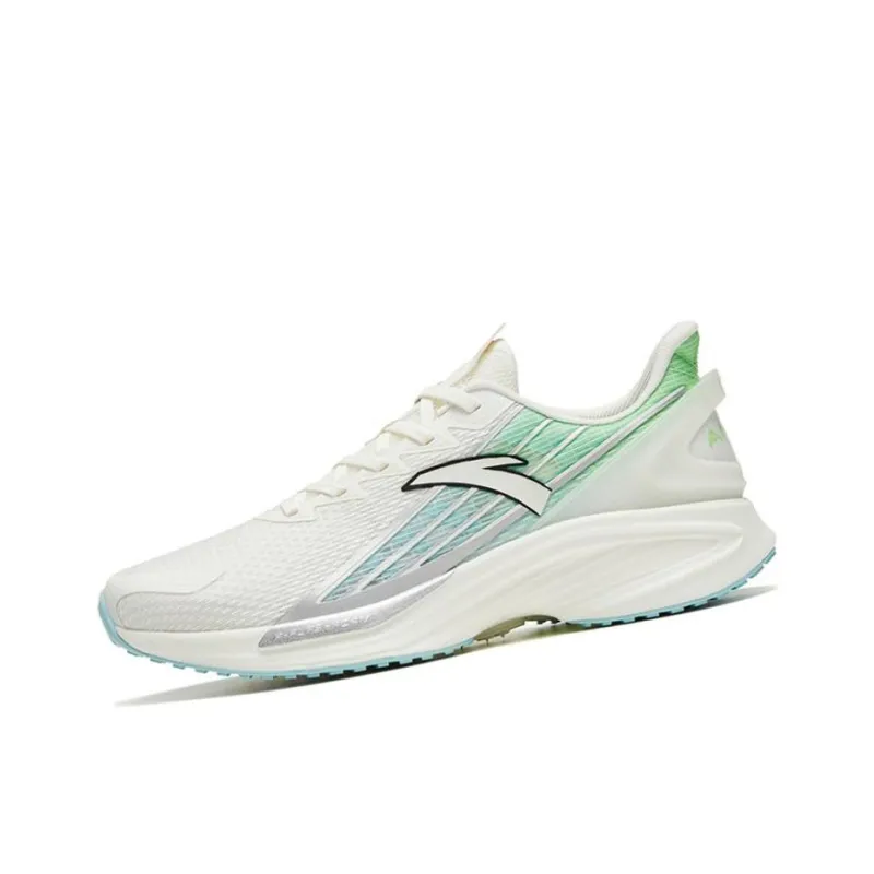 Anta A Grip Pro Anti Slip Wear Resistant Low Top Casual Running Shoes Men's White Green-1